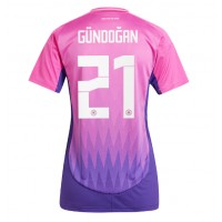 Camisa de Futebol Alemanha Ilkay Gundogan #21 Equipamento Secundário Mulheres Europeu 2024 Manga Curta
